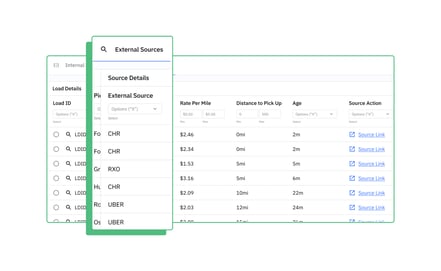 Source aggregates all available spot freight and automates optimal driver to load matching.